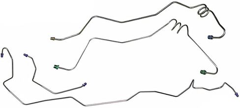 Inline Tube Compatible with 1982-87 Buick Grand National/T-Type Power Disc Front Brake Line Kit 4pc, Stainless in Saudi Arabia