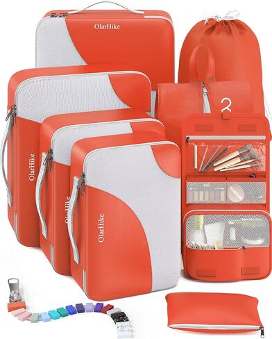 Travel Organizer T3V2 (6+4) 10-Piece Orange OH in Kuwait