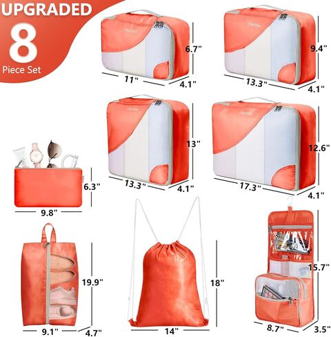Travel Organizer T3V2 (6+4) 10-Piece Orange OH in Kuwait