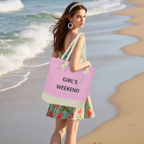 Fokongna Tote Bag For Women, Beach Bag Best Friend Travel Birthday Gifts, Travel Parties Vacation Shopping Essentials in Saudi Arabia