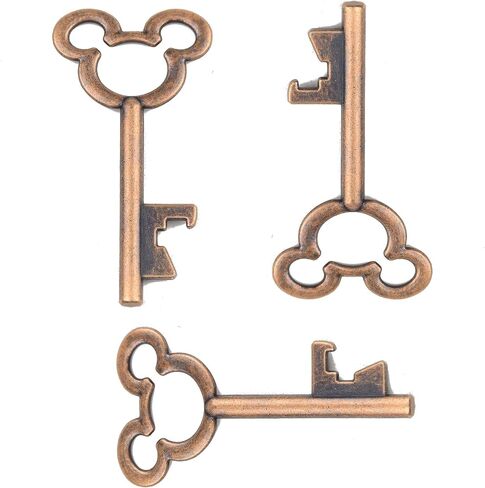 Aokbean 52pcs Vintage Skeleton Key Bottle Opener with Escort Thank You Tag Card and Keychain for Party Wedding Favor Guest Souvenir Kit (Rose Gold) in Saudi Arabia