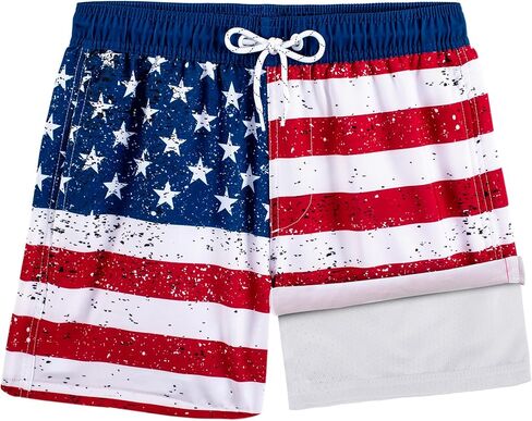BRISIRA Boys Swim Trunks Bathing Suit Compression Boxer Brief Liner Anti-Chafe Swimsuit Swim Shorts Toddler Kids Youth Teen in Saudi Arabia