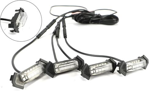 ROCCS RGB GRILL LED LID 4 PCS متوافقة مع Toyota Tacoma 2016-2023 TRD PRO OEM فقط ، عدسة LED الأمامية Raptor LED مع التعليمات ، التطبيق/التحكم عن بُعد 20 ألوان مخصصة in Saudi Arabia