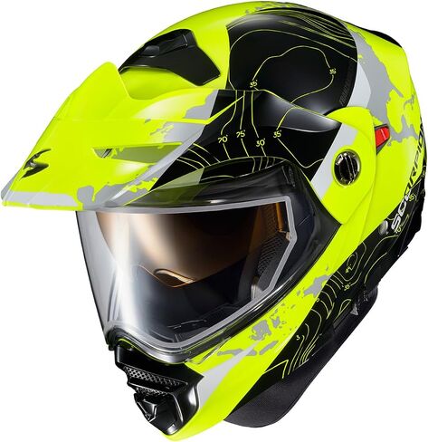 ScorpionEXO AT960 Cold Weather Adventure Snowmobile Modular Helmet Dual Pane Shield with Breath Box and Bluetooth Ready Speaker Pockets Solid (Matte Black - 3X-Large) in Saudi Arabia