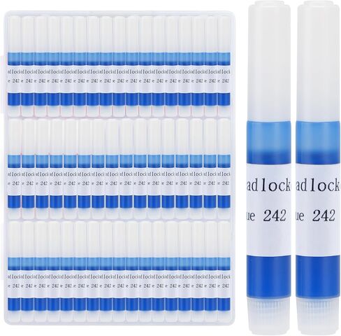 2ml *50 Pack Threadlocker Blue 242 & Red 271 ، 25 حزمة من كل ، خزانة مؤشر ترابط الأزرق والأحمر ، المتوسطة وعالية القفل Threadlocker ، مثالية للمكسرات ، البراغي ، السحابات in Saudi Arabia