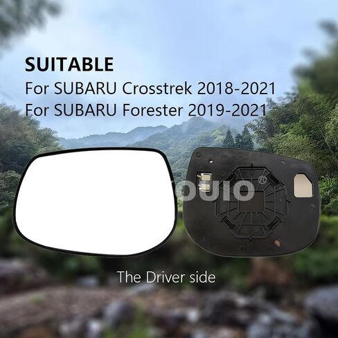 Glass Side Mirror Glass for Subaru Crosstrek 2018-2021 ، Forester 2019-2021 ، Packing Plate Power مسخن الجانبي الأيمن الزجاج المرآة لـ Subaru Crosstrek 2018 2019 2020 2021 ، Forester 2019 2020 2021 in Saudi Arabia
