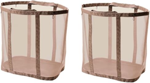 Heavy-Duty Mesh Beach Bag - Tear-Resistant Foldable Tote for Sand Toys, Pool & Travel, Multi-Color in Kuwait