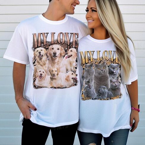 Custom Your Own Bootleg Rap Shirts Custom Picture Shirt Customized Vintage Graphic Tshirt Photo Gifts for Men Women in Saudi Arabia