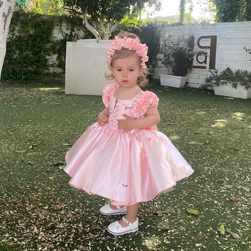فساتين البنات، فساتين الأميرة المنتفخة بأكمام طويلة، فساتين حفلات الزفاف وأعياد الميلاد للفتيات الزهرات in Kuwait