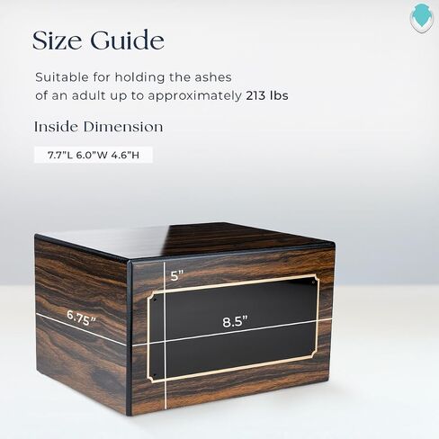 GetUrns Heritage Adult Espresso Cremation Urn Box for Human Ashes I Dirtbike Custom Engraved Wooden Urns for Male and Female I 213lbs in Saudi Arabia