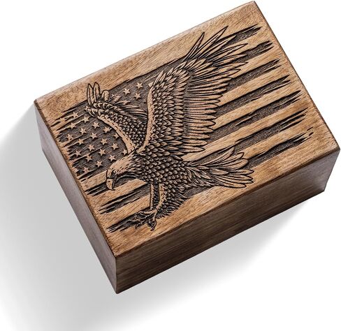 Cremation Urns for Human Ashes - Fishing Wooden Box and Casket for Men, Women and Child Ashes - Funeral Memorial Burial Urn for Cat Dog Pet Ashes - Large (200 Cu/in) in Kuwait