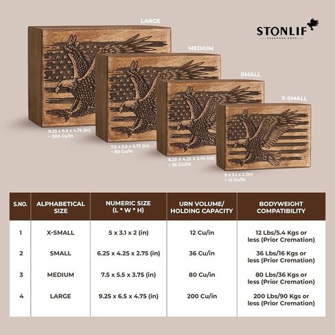 Cremation Urns for Human Ashes - Fishing Wooden Box and Casket for Men, Women and Child Ashes - Funeral Memorial Burial Urn for Cat Dog Pet Ashes - Large (200 Cu/in) in Kuwait