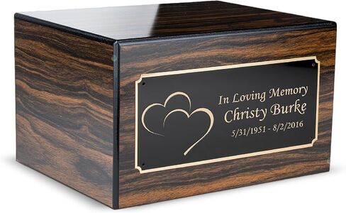 GetUrns Heritage Adult Espresso Cremation Urn Box for Human Ashes I Dirtbike Custom Engraved Wooden Urns for Male and Female I 213lbs in Saudi Arabia