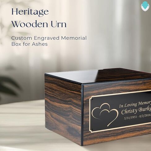 GetUrns Heritage Adult Espresso Cremation Urn Box for Human Ashes I Dirtbike Custom Engraved Wooden Urns for Male and Female I 213lbs in Saudi Arabia