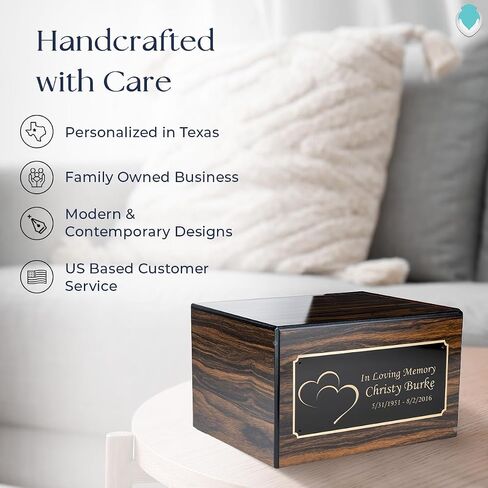 GetUrns Heritage Adult Espresso Cremation Urn Box for Human Ashes I Dirtbike Custom Engraved Wooden Urns for Male and Female I 213lbs in Saudi Arabia