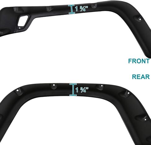توليف المواصفات D 6pc الأمامية + الخلفية الأسود 7 "العجلة العريضة Fender Flares Kit متوافق مع 1997-2006 Jeep Wranger TJ in Saudi Arabia