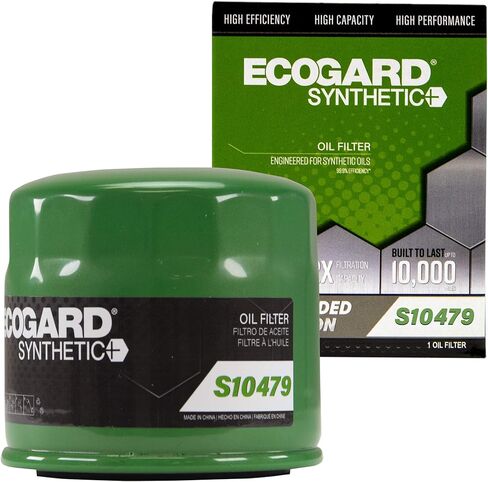Ecogard S10479 Fremium Spin-on Engine Oil Filter للزيت الاصطناعي يناسب Hyundai Sonata 2.4L 1989-2019 ، Elantra 2.0L 1999-2020 ، Elantra 1.8L 1993-2016 ، Accent 1.6L 2001-2019 in Saudi Arabia