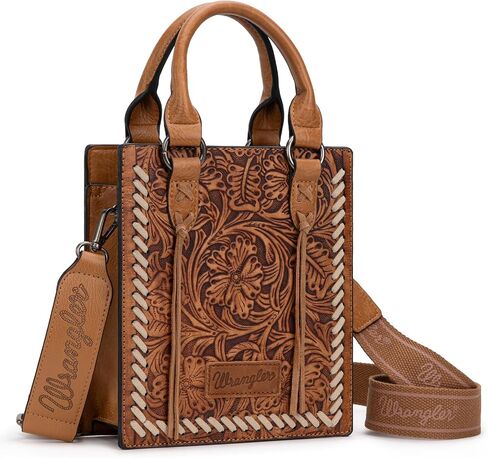 Wrangler Embossed Crossbody Bag for Women Top Handle Handbags and Western Mini Tote in Saudi Arabia