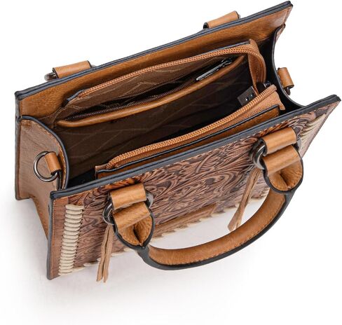 Wrangler Embossed Crossbody Bag for Women Top Handle Handbags and Western Mini Tote in Saudi Arabia