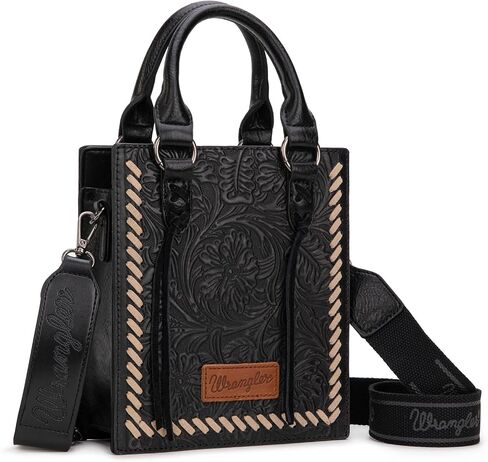 Wrangler Embossed Crossbody Bag for Women Top Handle Handbags and Western Mini Tote in Saudi Arabia