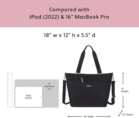 Baggallini Avenue Tote - 12x18 BAPTOP TOTE BAG للنساء - العمل خفيف الوزن حمل على حقيبة in Kuwait