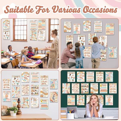 Bible Posters for Classroom Sunday School Wall Decor Greenery Christian Bible Verse Poster Ten Commandments Poster Set Religious Scripture Bulletin Board for School Christian Scripture Decor in Saudi Arabia