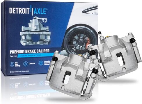 Detroit Axle - Front Brake Calipers for 2003-2008 Toyota Corolla Matrix Pontiac Vibe 2004 2005 2006 2007 Disc Brake Calipers w/Bracket Replacement [Metal Piston Only Option Available] in Saudi Arabia