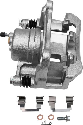 Detroit Axle - الفرجار الأمامية للفرامل لعام 2003-2008 Toyota Corolla Matrix Pontiac Vibe 2004 2005 2006 2007 قرص فرامل الفرجار W/Bracket Placement [Piston Metal Only Option] in Kuwait