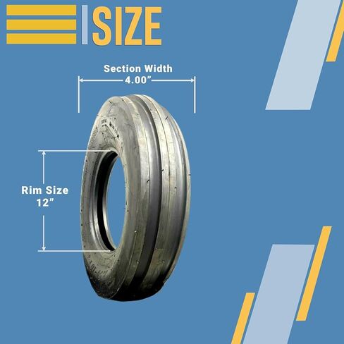 اثنان 4.00-12 إطارات وأنابيب الجرار الأمامية D/S تناسب Farmall Cub in Kuwait