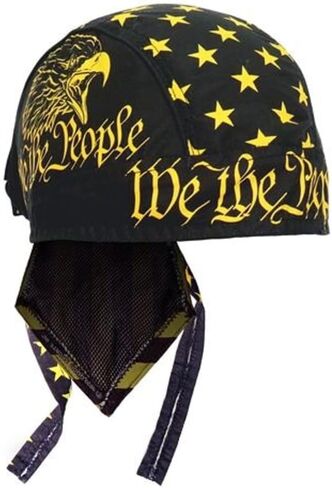 الكثير أو مجموعة من 2 USA American Eagle و Flag National و We The People Eagle America Head Wrap Durag Skull Cap Biker Doo Rag Multicolored in Saudi Arabia