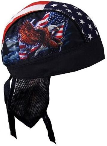 الكثير أو مجموعة من 2 USA American Eagle و Flag National و We The People Eagle America Head Wrap Durag Skull Cap Biker Doo Rag Multicolored in Saudi Arabia