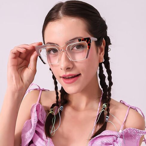 VOOGLAM Square Blue Light Glasses for Women Men Anti Eyestrain Dry Eyes Computer Phone TV Eyewear Danyale in Saudi Arabia