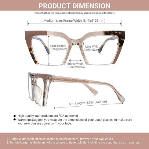 VOOGLAM Square Blue Light Glasses for Women Men Anti Eyestrain Dry Eyes Computer Phone TV Eyewear Danyale in Saudi Arabia