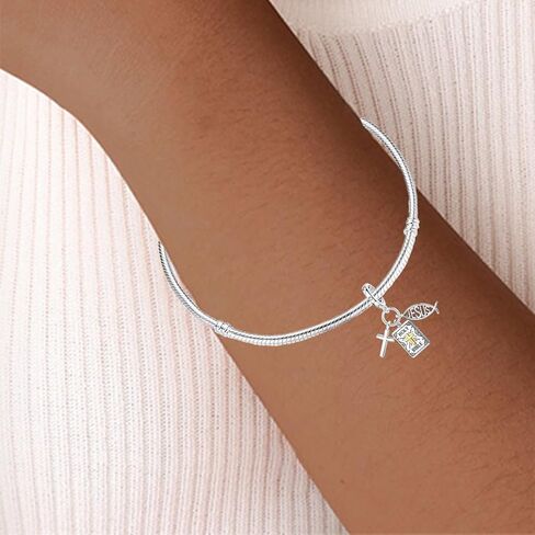 Aurevella925 سحر الفضة الاسترليني لأساور باندورا والقلائد ، حبات الفراشة العذراء مريم ، هدايا المجوهرات للسيدات في عيد الأم in Kuwait