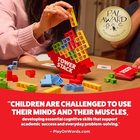 Tower Stack - Head to Head Stacking Game by Relatable, Games for Kids, Board Games for Family Night or Gifts for Kids 8-12 in Kuwait