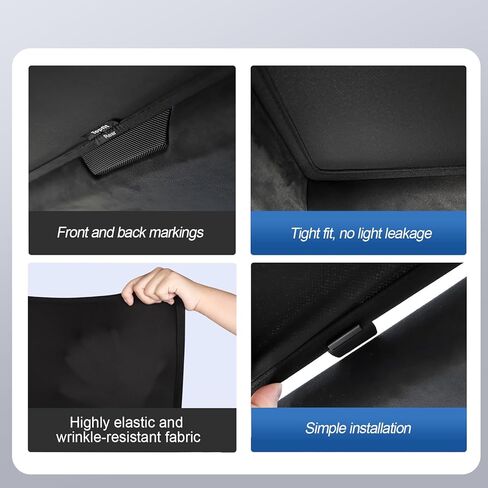 2025 تم ترقية سقف Cybertruck Sunshade الملاذ للحرارة ، والحماية من الأشعة فوق البنفسجية ، وملحقات داخلية عاكسة للنيانو لـ Tesla Cybertruck 2025 (2pcs) in Kuwait