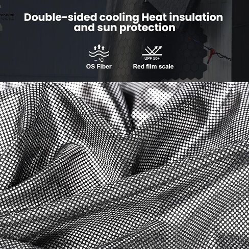 2025 تم ترقية سقف Cybertruck Sunshade الملاذ للحرارة ، والحماية من الأشعة فوق البنفسجية ، وملحقات داخلية عاكسة للنيانو لـ Tesla Cybertruck 2025 (2pcs) in Kuwait