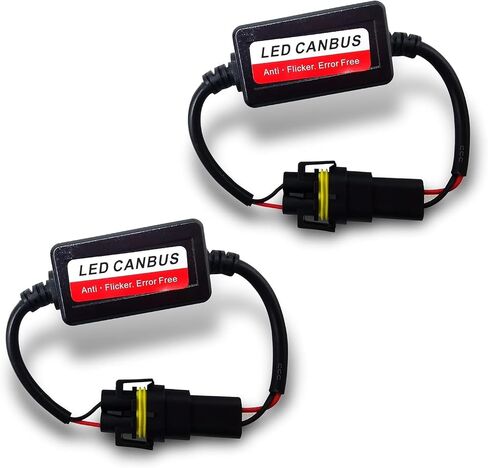 Downhill 2 PCS Car H11/H8/H9 Decoders LED LID ، ومضادات الأسلاك مضادة للأسلاك ، رمز الخطأ ، وحدة فك ترميز المقاوم خالية من الأخطاء ، لمحولات LED H11/H8/H9 (أسود) in Saudi Arabia