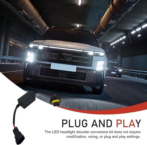 Downhill 2 PCS Car H11/H8/H9 Decoders LED LID ، ومضادات الأسلاك مضادة للأسلاك ، رمز الخطأ ، وحدة فك ترميز المقاوم خالية من الأخطاء ، لمحولات LED H11/H8/H9 (أسود) in Saudi Arabia