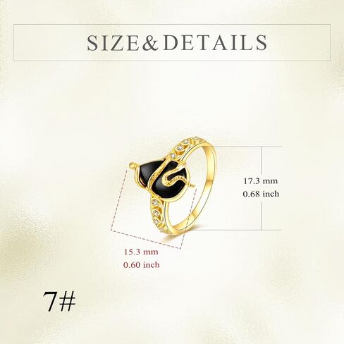 KECHO 14k Real Gold Black Onyx Ring Solid Yellow Gold Ring Jewelry Gifts for Women in Saudi Arabia