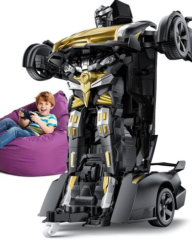 V992 Transform Remote Control Car,Transform Robot RC Cars,1:14 Scale,2-in-1 Robot Toy Car with Sound & Light Effects,Gesture Sensing,Automatic Deformation,Birthday Gift Toys for Boys and Girls in Saudi Arabia