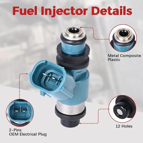 RLP Fuel Injectors IJ105/3 Compatible with Honda TRX420FM TRX420FPM Rancher 420 4X4 2007 2008 2009 2010 2011 2012 2013 in Saudi Arabia