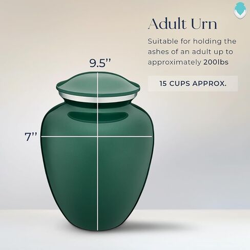 Geturns Embrace Adult Personalized Celtic Cross Cremation Urns for Human Ashes I Large Green Funeral Urn for Men and Women I 200 lbs in Saudi Arabia
