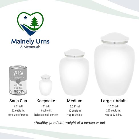 Homage Medium Custom Engraved Baby Elephant Themed Cremation Urn for Infant Ashes - Vase Style Cremation Urn - 80 Cubic Inch Capacity - Personalization Included (White) in Kuwait
