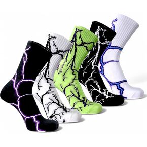 Pure Cottn 5 Pair Socks Soft Fabric, Unique Pattern, High Ankle, Full-Length Comfortable For Men & Women Stretchable Free Size Anti Odur Sweat Free Anti Slip in Saudi Arabia
