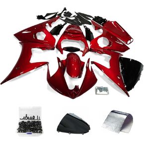 ZXMOTO Motorcycle Fairing Kit for 2005 Yamaha YZF R6 Injection ABS Plastic Bodywork Fairings （Candy Red） in Kuwait