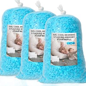 Bean Bag Filler, 10lbs Shredded Memory Foam Filling, Soft Pillow Stuffing Bean Bag Refill Foam for Couch, Cushion, Stuffed Animals, Dog Bed, Arts Crafts in Kuwait