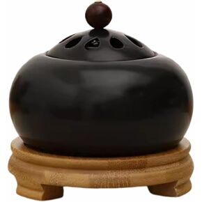 Electric Resin Burner with Timing,Ceramic Electric Incense Burner,Bakhoor Burner Censer 110 V for Home Porch,Patio,Garden,Office,Yoga, Living Room, Meditation Room (Black) in Kuwait