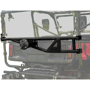 SuperAtv UTV Park Tyre Carrier متوافق مع 2016+ Honda Pioneer 1000-5/1000-5 Deluxe ، 2017+ 1000-5 Limited Edition ، بدون حفر أو لحام ، إطارات (ما يصل إلى 70 رطلاً) ، انظر Fitment ، USA Made in Kuwait