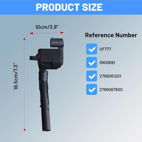 Engine Ignition Coil - compatible with Mercedes-Benz Vehicles - 2017-2023 C43 AMG, 2017-2023 GLC43 AMG, 2019-2020 E450 - Replace# 2769067900, UF777, 1PCS in Kuwait